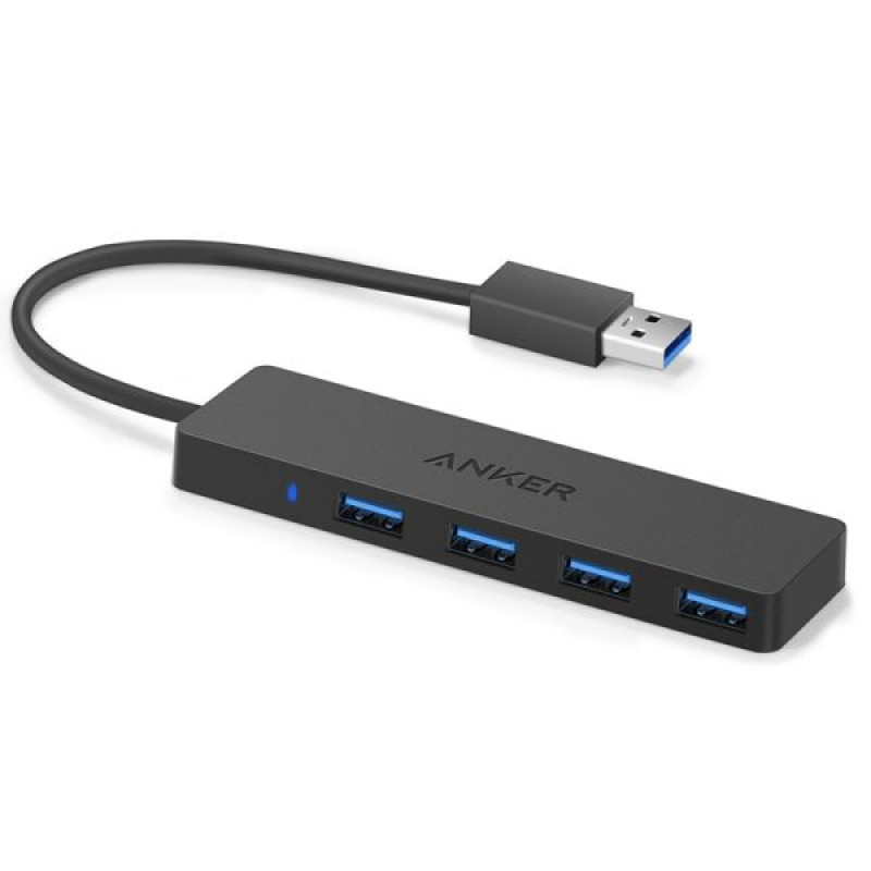 Anker A7516016  4-Port USB 3.0 Ultra Slim Data Hub for Macbook, Mac Pro/mini, iMac, Surface Pro, XPS, Notebook PC, USB Flash Drives, Mobile HDD, and More - 18 Months Local Warranty