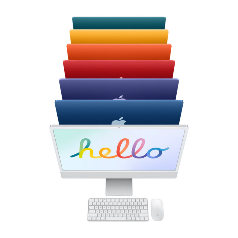 Apple iMac ALL-IN-ONE NEWEST MODEL 2021 M1 Chip 256GB SSD 8GB 24" 4.5K (4480×2520) RETINA MacOS Big Sur PINK Keyboard Mouse