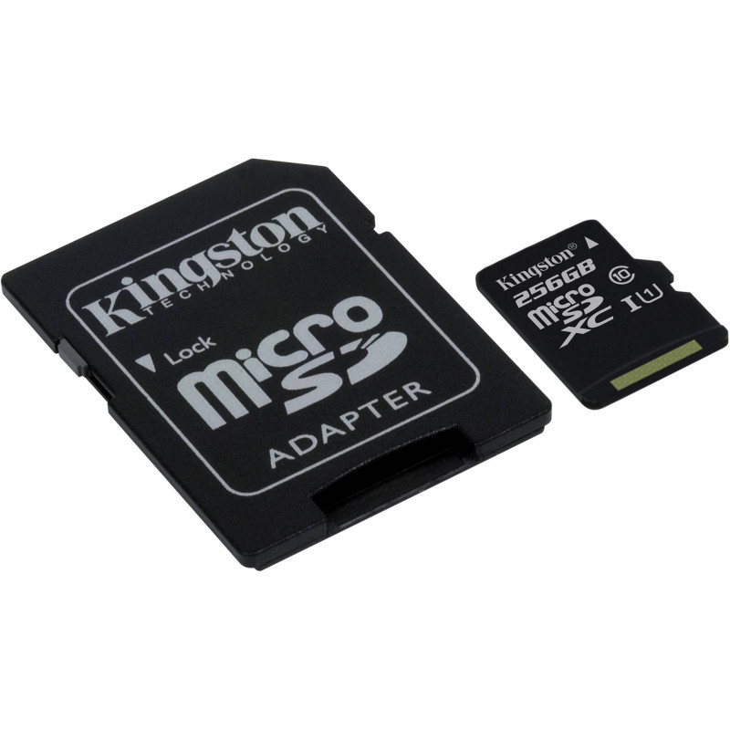 Kingston 256GB MicroSD Class 10 Canvas Select Plus Card with SD Adaptor