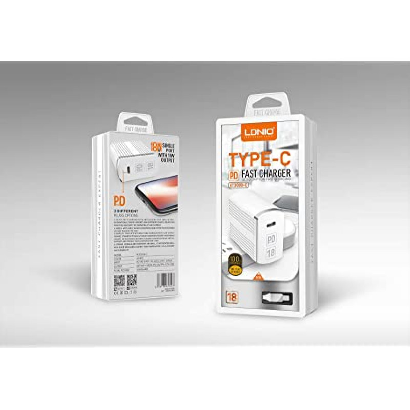LDNIO Type-C PD 18W Fast Charger with Cable