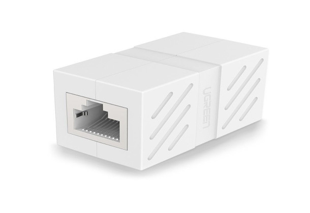 UGREEN RJ45 Female to Female Adapter, RJ45 Connector Female to Female RJ45 Coupler for Gigabit Ethernet 1000Mbps Network Cable Cat 7 Cat 6 Cat 5, 1 Pack (White) 20311