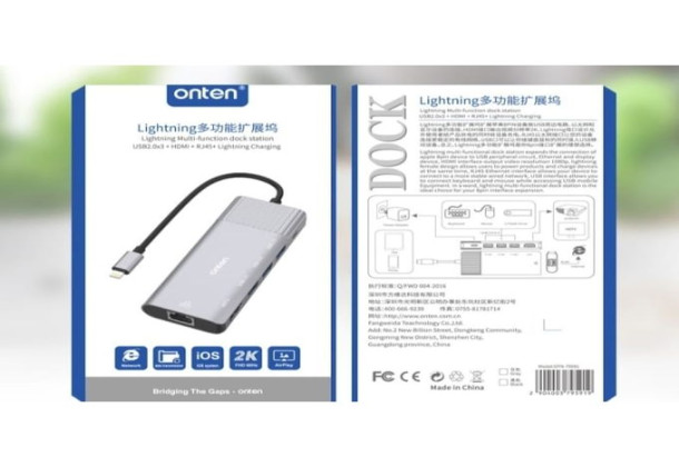 Onten 79591 6 IN 1 Lightning Multi-function Docking Station 2904003795919
