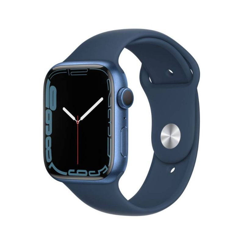 APPLE WATCH SERIES 7 GPS 45MM BLUE ALUMINIUM CASE WITH ABYSS BLUE SPORT BAND  mkn83ll/k