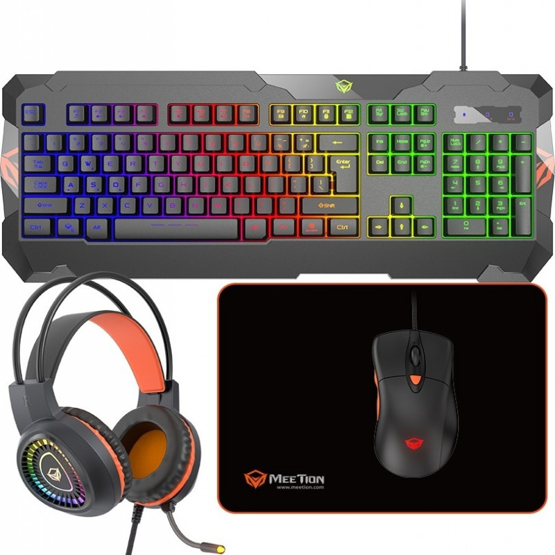 Gaming Mouse Keyboard and Headset Combo with Mouse Pad C505