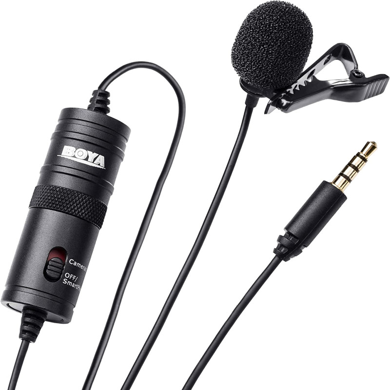 Boya BY-M1DM Dual Omni-directional Lavalier Mic - BlackBoya BY-M1DM Dual Omni-directional Lavalier Mic - Black