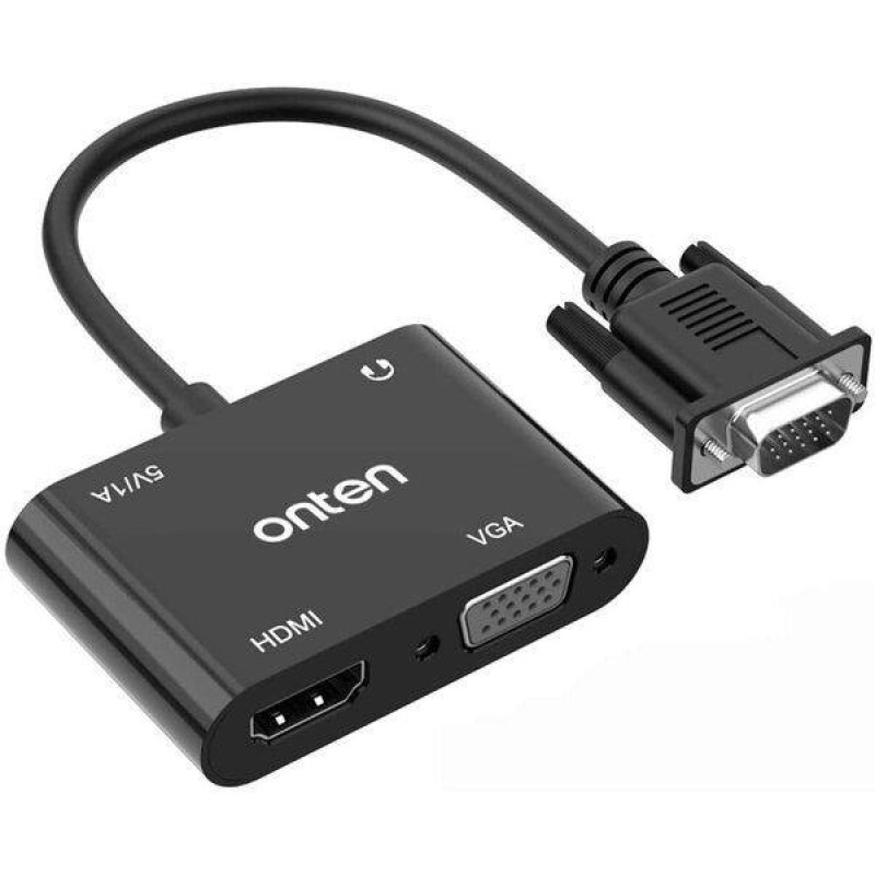 Onten OTN-5138HV VGA To HDMI+VGA Converter With Audio - 2904003451389