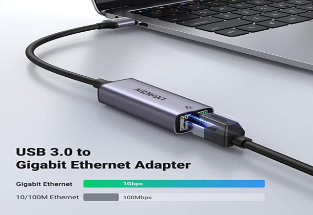 UGREEN CM209 (50922) USB to RJ45 Ethernet Adapter Aluminum Case (Space Gray)