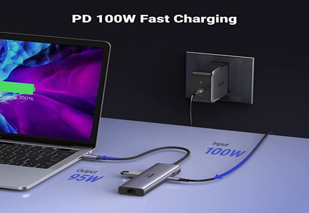 UGREEN USB-C 7 in 1 Multiport Adapter with Ethernet Interface - 60515 6957303865154
