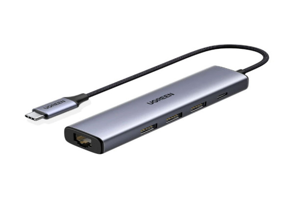 UGREEN 20932 CM475 USB-C Multifunction Gigabit Ethernet PD Adapter -Grey