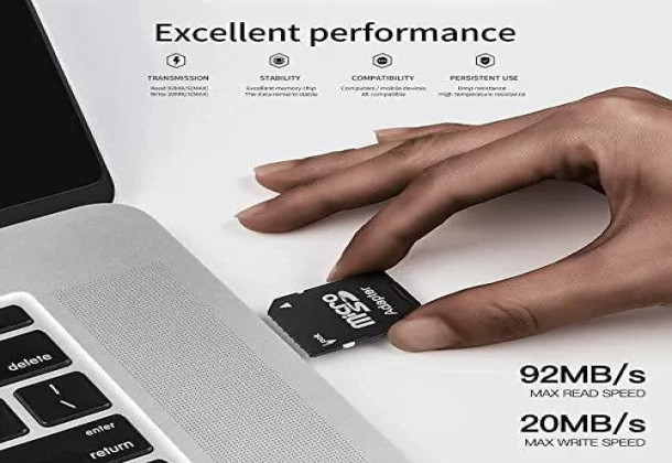 Hikvision microSDXC 92 MB/s Card /Class 10 with Adapter 64GB
