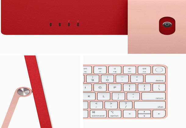 Apple 2021 iMac All in one Desktop Computer with M1 chip: 8-core CPU, 8-core GPU, 24-inch Retina Display, 8GB RAM, 256GB SSD Storage, Matching Accessories. Works with iPhone/iPad; Pink