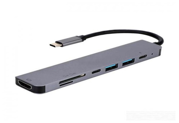 GO-DES 7 IN 1 USB-C MULTI-FUNCTION EXTENDER GREY (GD-6831)