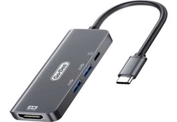 Go Des GD-6828 Type-C To Hdtv 4 In 1 Converter Adapter | Multi function Docking 4k