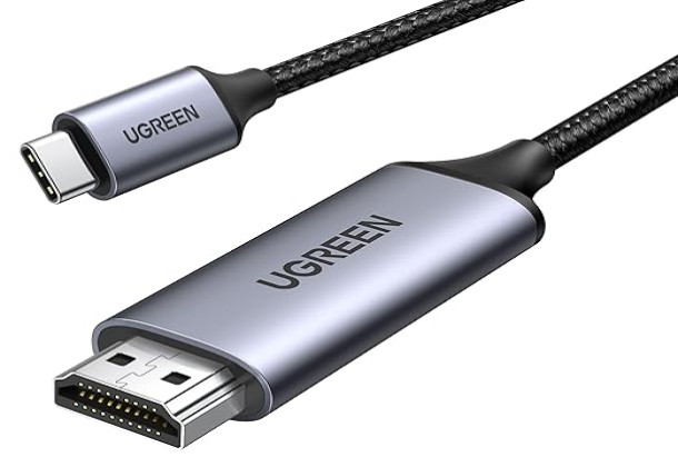 UGREEN 50570 USB C to HDMI Cable (4K@60Hz) 3.3FT, Type C to HDMI Adapter Thunderbolt 4/3 to HDMI for Home Office Compatible with iPhone 16 Pro Max Plus, MacBook Pro Air iPad Pro, XPS, Galaxy S24 Steam Deck