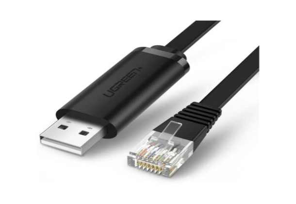 UGREEN USB Console Cable USB 2.0 to RJ45 with RS232 FTDI Chip Console Cable, Plug and Play for PC Laptop in Windows, Mac OS, Linux, 10ft,3M-Black 6957303868131