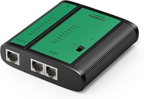 UGREEN 10950 Network & Telephone Cable Tester LAN RJ45, RJ11, and BNC Coaxial Cable Tester Test Ethernet, Phone, 6957303819508