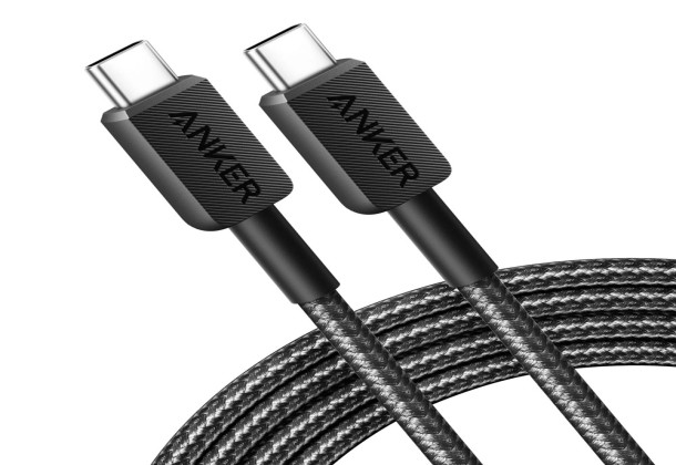 Anker usb -C to usb-C Cable  6  ft  100W  durable braided  Ultra  fast- charging A8757H11 - Black 194644187279