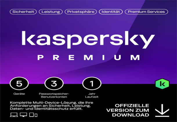 Kaspersky Premium total security 5 User, 1 Devices/Users, 12 months