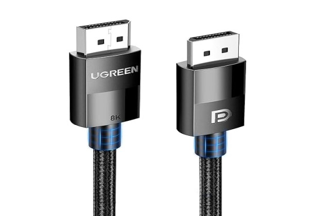 UGREEN  10212 8K DisplayPort Cable 1.4, DP to DP 2M, 8K@60Hz/4K@165Hz/2K@240Hz/1080P@240Hz, for Gaming Monitor/Graphics Card/PC, Support 3D/HDCP/HDR/G-SYNC/Free-SYNC, Male to Male Nylon Braided Cable-3Meter