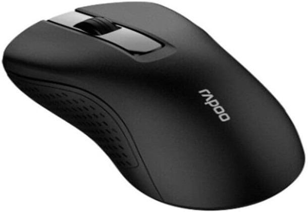 Rapoo B20 Silent Wireless Black Optical Mouse, 2.4 GHz Wireless Connection, 1200 DPI Sensor, Silent Click - Black 12173