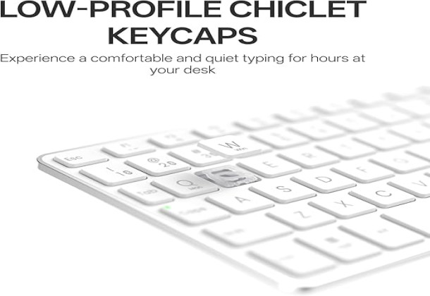 Rapoo E900T Portable Wireless Keyboard with Touchpad, white 13223